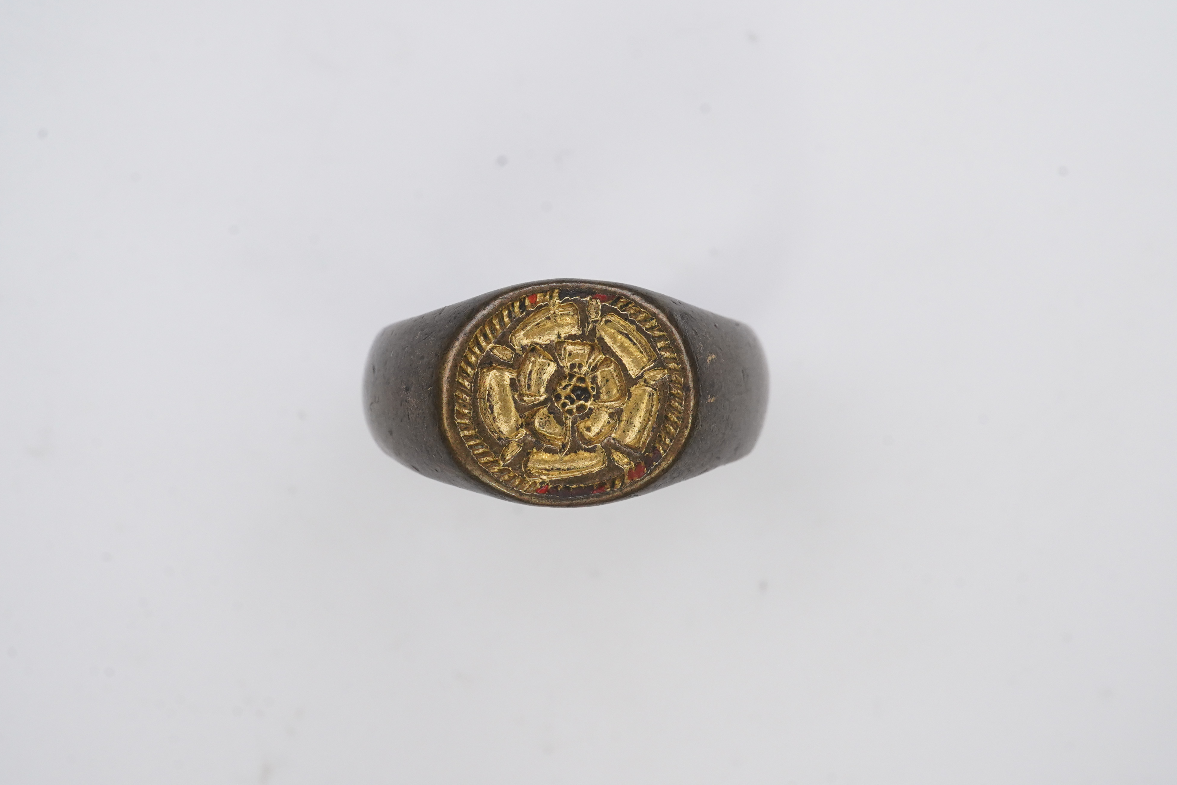 A fine Tudor gilt bronze signet ring, England, late 15th/early 16th century